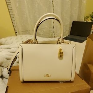 Coach Small Zoe Carryall White Bag